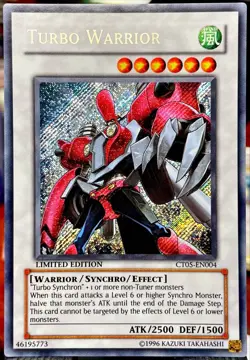 MINT 🔥 Yugioh Turbo Warrior CT05-EN004 Secret Rare - Image 1
