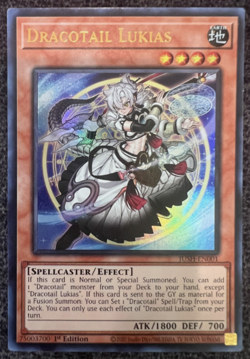 Yugioh! - Dracotail Lukias - JUSH-EN001 - Ultra Rare - 1'st Edition - NM/M - Image 1