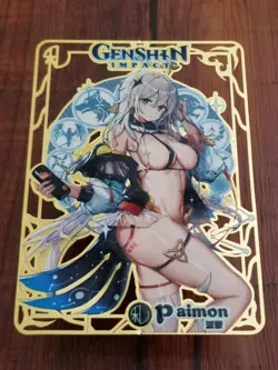 Paimon - Genshin Impact - Goddess Story Gold Metal Card - Image 1