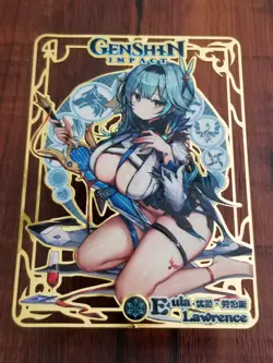 Eula Lawrence - Genshin Impact - Goddess Story Gold Metal Card - Image 1