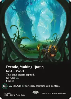 MTG Evendo, Waking Haven 0279 Edge of Eternities Borderless Mythic Foil NM - Image 1