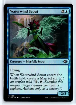 FOIL Waterwind Scout The Lost Caverns of Ixalan - MTG Magic the Gathering Card - Image 1