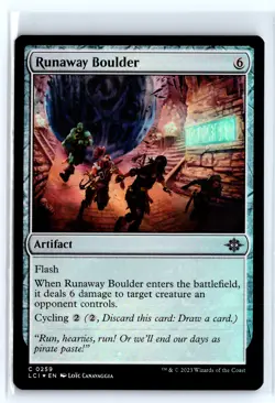 FOIL Runaway Boulder The Lost Caverns of Ixalan - MTG Magic the Gathering Card - Image 1