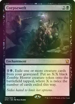 Magic the Gathering MTG Corpseweft (92) Dragons of Tarkir LP FOIL - Image 1