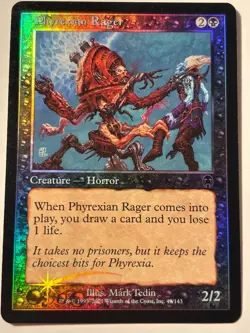 MTG magic cards 1x Phyrexian Rager - Foil Apocalypse Light Play, English - Image 1