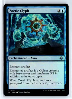 FOIL Zoetic Glyph The Lost Caverns of Ixalan - MTG Magic the Gathering Card - Image 1