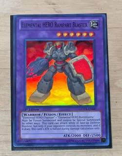 Yugioh Elemental HERO Rampart Blaster LCGX-EN047 Super Rare NM - Image 1