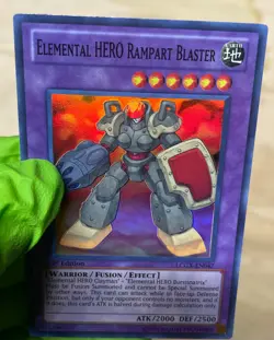 Yugioh Elemental HERO Rampart Blaster LCGX-EN047 Super Rare NM - Image 3