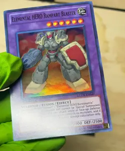 Yugioh Elemental HERO Rampart Blaster LCGX-EN047 Super Rare NM - Image 4