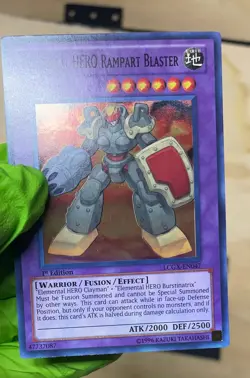 Yugioh Elemental HERO Rampart Blaster LCGX-EN047 Super Rare NM - Image 5