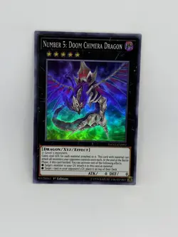Yugioh Card Number 5: Doom Chimera Dragon DANE-EN092 SUPER RARE - LP - Image 1
