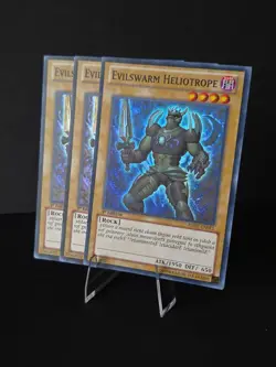 Yugioh Evilswarm Heliotrope HA07-EN011 Super Rare 1st Ed NM x3 Card Playset - Image 1