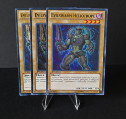 Yugioh Evilswarm Heliotrope HA07-EN011 Super Rare 1st Ed NM x3 Card Playset - Image 2