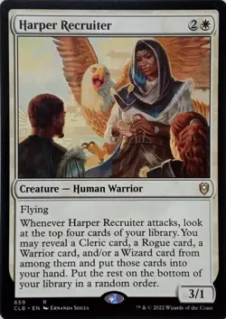 659 HARPER RECRUITER RARE COMMANDER LEGENDS: BALDUR'S GATE MTG CARD - Image 1