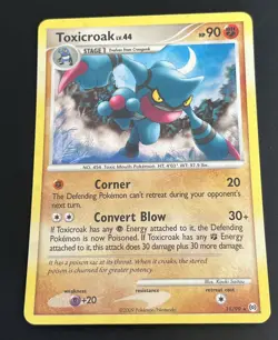 Pokemon TCG Toxicroak Holo Rare Card 11/99 Arceus 2009 - NM - Image 1