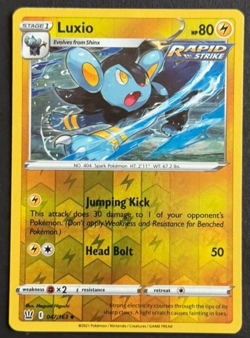 Pokemon Card TCG - Luxio - Battle Styles - 47/163 - Reverse Holo Uncommon - Image 1