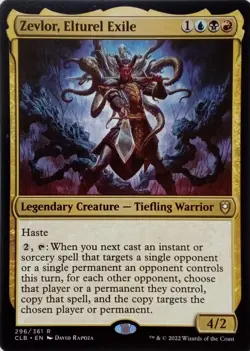 296/361 ZEVLOR, ELTUREL EXILE RARE COMMANDER LEGENDS: BALDUR'S GATE MTG CARD - Image 1