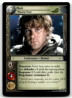 2002 LOTR Lord of the Rings Mines of Moria Card #2C114 Sam (Proper Poet) - Image 1