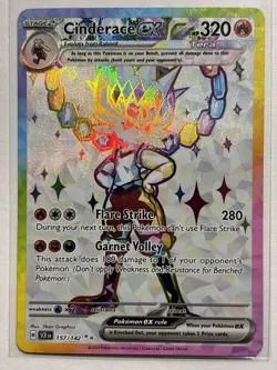 Cinderace ex 157/142 - Stellar Crown Ultra Rare Holo Pokemon Card NM - Image 1