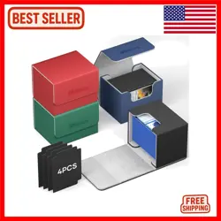 Efficient Card Organizer with Magnetic Closure - 4 Pack Deck Boxes for Gamers - Image 1