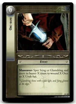 2002 LOTR Lord of the Rings Mines of Moria Card #2R109 Orc-bane - Image 1