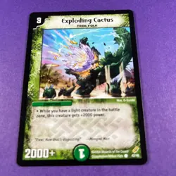 Duel Masters Trading Card Game Exploding Cactus 42/46 Creature TCG - Image 1