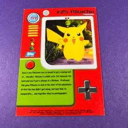 TV2 #25 Pikachu Topps TV Animation Edition Blue Label Pokemon Card TCG - Image 3