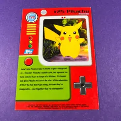TV2 #25 Pikachu Topps TV Animation Edition Blue Label Pokemon Card TCG - Image 4