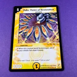 Ouks, Vizier of Restoration Duel Masters DM04 Rare Card TCG 2004 WOTC CCG - Image 2