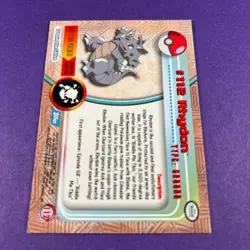 Topps Pokemon Rhydon 112 Series 1 Card Blue Topps Trading Card TCG - Image 4