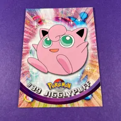 Topps Pokemon Jigglypuff 39 Series 1 Card Blue Topps Trading Card TCG - Image 1