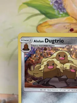 Alolan Dugtrio - 79/156 Sun & Moon Ultra Prism Holo Pokemon Card TCG LP/NM - Image 2