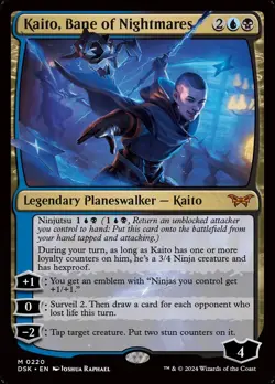 MTG Magic 1 x Kaito, Bane of Nightmares x 1 - Duskmourn - [3/4] - Image 1