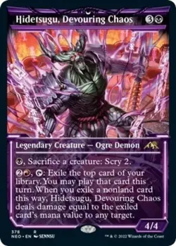 Hidetsugu, Devouring Chaos (Showcase) -Foil Light Play MTG - Image 1