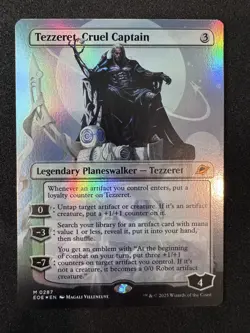 MTG Tezzeret, Cruel Captain (Borderless) Edge of Eternities Foil - Image 1