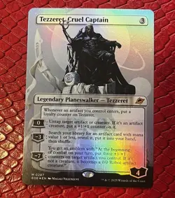 MTG Tezzeret, Cruel Captain (Borderless) Edge of Eternities Foil - Image 1