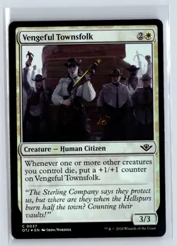 FOIL Vengeful Townsfolk Outlaws of Thunder Junction - MTG Magic the Gatheri - Image 1
