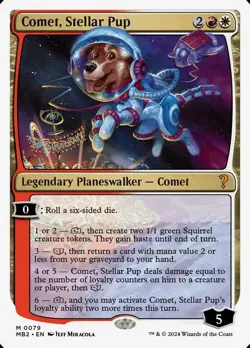 MTG Magic 1 x Comet Stellar Pup x 1 - MB2 - White bordered - Image 1