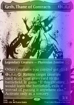 MTG Geth, Thane of Contracts (306/530) Phyrexia All Will Be One LP FOIL - Image 1