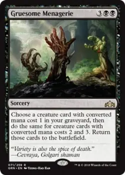 1x Gruesome Menagerie - Foil NM-Mint, English Guilds of Ravnica MTG Magic - Image 1