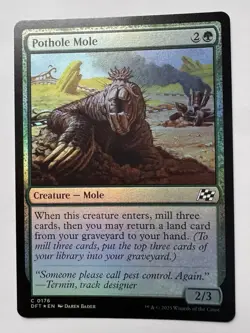 x1 Pothole Mole DFT Aetherdrift MTG 176 FOIL COMMON M/NM 1x - Image 1