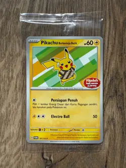 POKEMON Pikachu in a Batik Shirt 101/SV-P Indonesia's Journey Promo Sealed MINT - Image 1