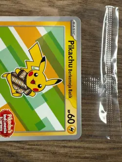 POKEMON Pikachu in a Batik Shirt 101/SV-P Indonesia's Journey Promo Sealed MINT - Image 3