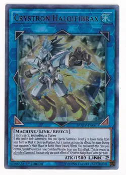 YUGIOH CRYSTRON HALQIFIBRAX DUOV-EN001 1ST ULTRA LP - Image 1
