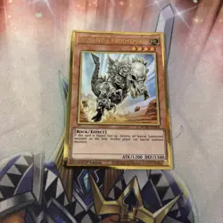 Yugioh Fossil Dyna Pachycephalo MGED-EN008 1st Ed Premium Gold Rare - Image 1