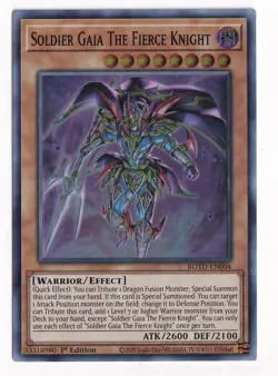 Yugioh Soldier Gaia the Fierce Knight ROTD-EN004 Super Rare 1st Ed NM - Image 1