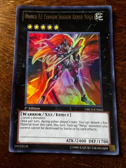 Number 12: Crimson Shadow Armor Ninja ORCS-EN042 - 1st Ed Yugioh - NM - Image 1