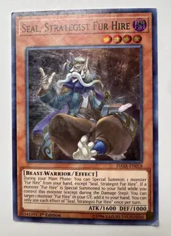 Seal, Strategist Fur Hire - DASA-EN018 - Super Rare - 1st Edition x1 - LP Yugioh - Image 1