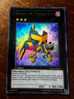 Number 34: Terror-Byte GENF-EN041 - Ultimate Rare 1st Edition NM Yugioh Card - Image 1