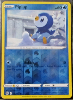 1 POKEMON CARD TCG/PIPLUP/035/172/REVERSE HOLO/COMMON/2022 ** COLLECTIBLE ** - Image 1